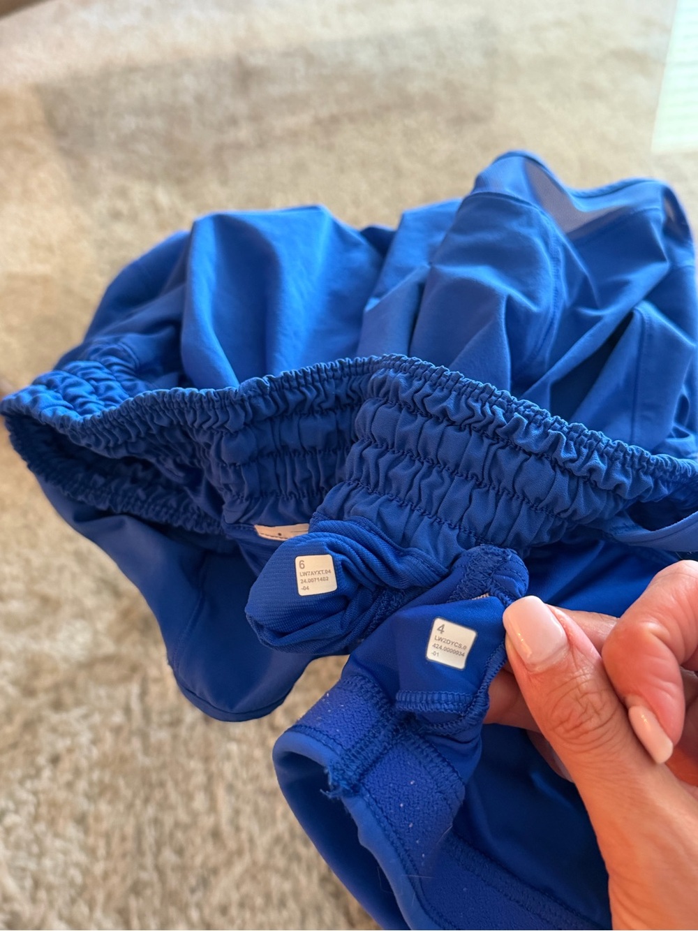 lululemon Cerulean Blue running set. Hottie Hot Shorts & Wunder Train Bra - Picture 4 of 6